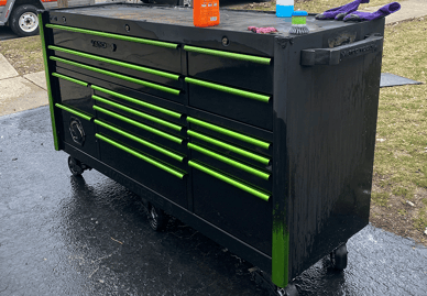 Matco Toolbox Cleaned Up After Fire