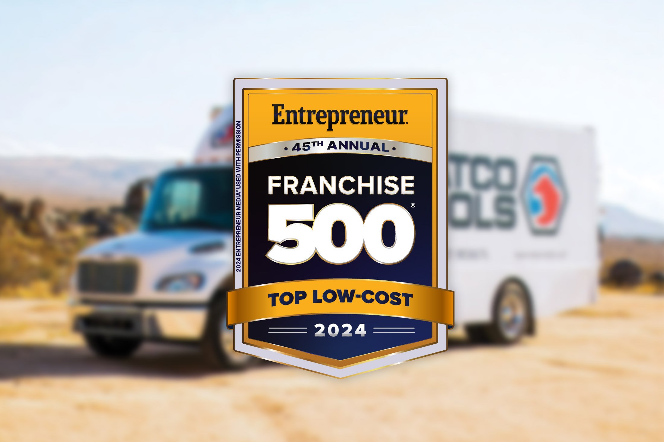 Top Low-Cost Franchise Award From Entrepreneur